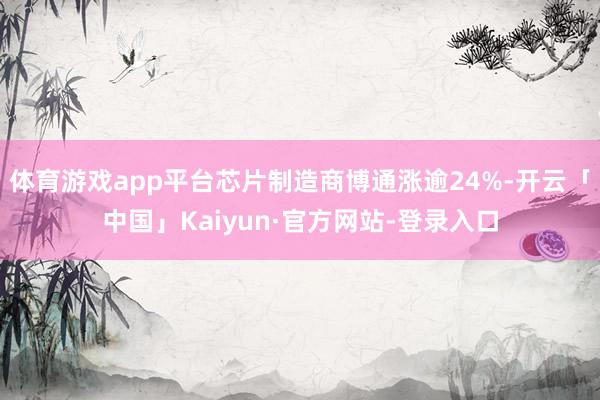 体育游戏app平台芯片制造商博通涨逾24%-开云「中国」Kaiyun·官方网站-登录入口