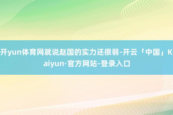 开yun体育网就说赵国的实力还很弱-开云「中国」Kaiyun·官方网站-登录入口