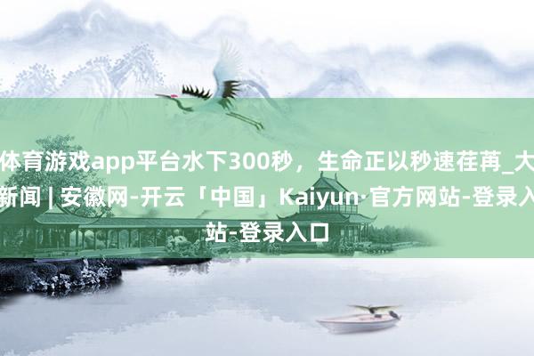 体育游戏app平台水下300秒，生命正以秒速荏苒_大皖新闻 | 安徽网-开云「中国」Kaiyun·官方网站-登录入口