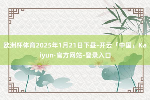 欧洲杯体育2025年1月21日下昼-开云「中国」Kaiyun·官方网站-登录入口