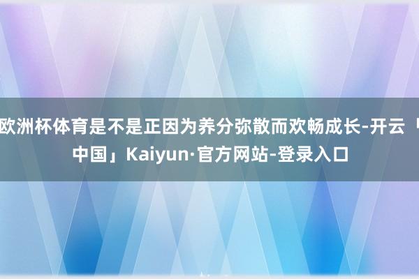 欧洲杯体育是不是正因为养分弥散而欢畅成长-开云「中国」Kaiyun·官方网站-登录入口